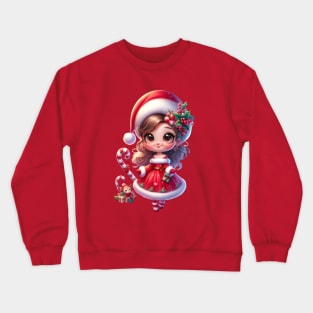 Cartoon Mrs Claus Crewneck Sweatshirt